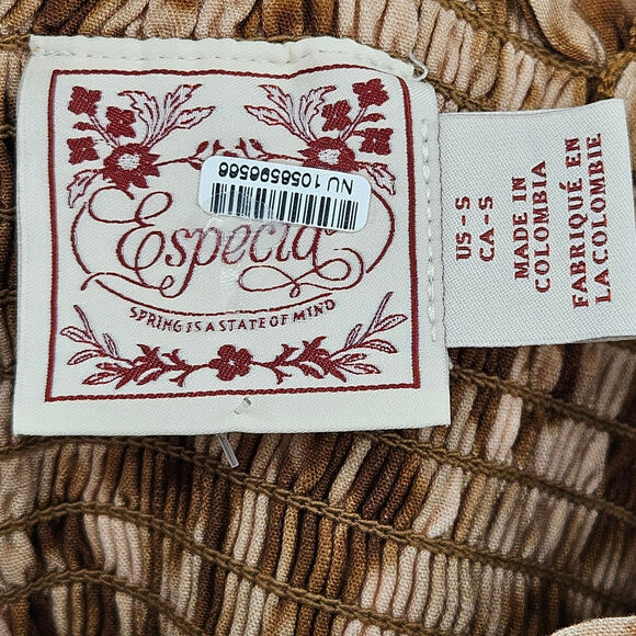 Especia Nairobi Animal‎ Print Smocked Maxi Dress Size Maternity S Tiered - Picture 5 of 10